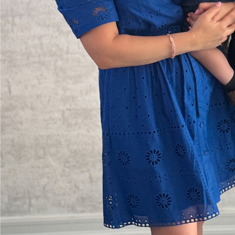 Zara Blue Eyelet Dress
